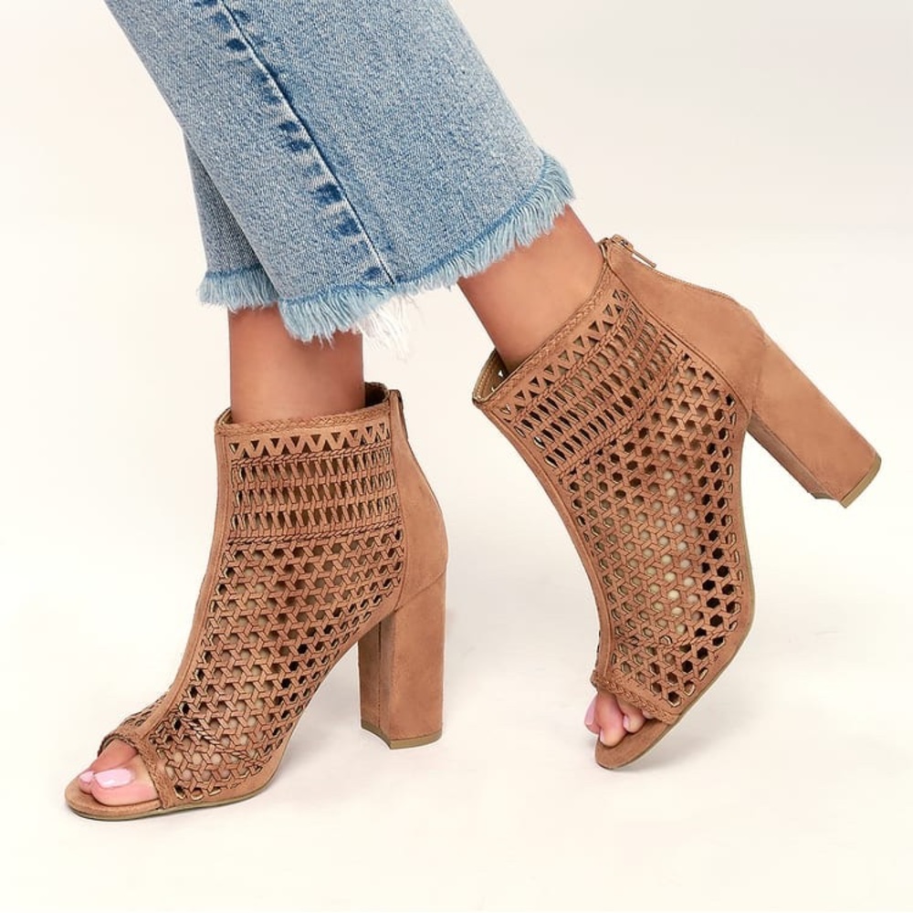 Tan Suede Booties